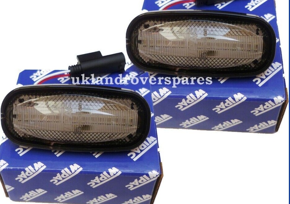 LAND ROVER DEFENDER LED SIDE REPEATERS - SMOKE - TD5 & PUMA (1999 - 2016) WIPAC