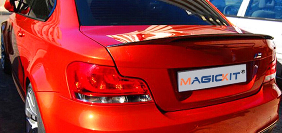 CARBON LOOK REAR BOOT TRUNK PERFORMANCE LIP SPOILER FOR BMW 1 SERIES E82 07-13