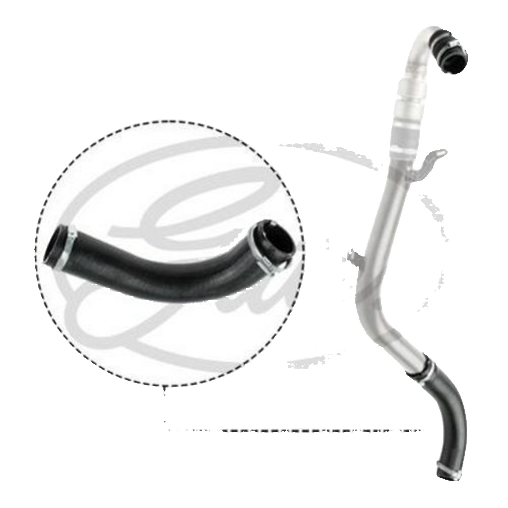Air duct pipe AEM (Ethylene Acrylate Rubber) 09-0665 GATES for FORD FOCUS II