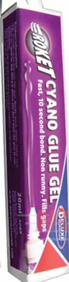 ROKET CYANO GEL 20ml tube 10 sec bond Gap filling AD69 Deluxe Materials