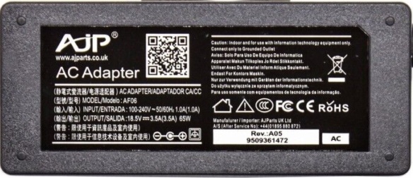 18.5V 3.5A 65W POWER SUPPLY ADAPTER FOR HP PAVILION DV7-4000 7.4MM X 5.0 MM TIP