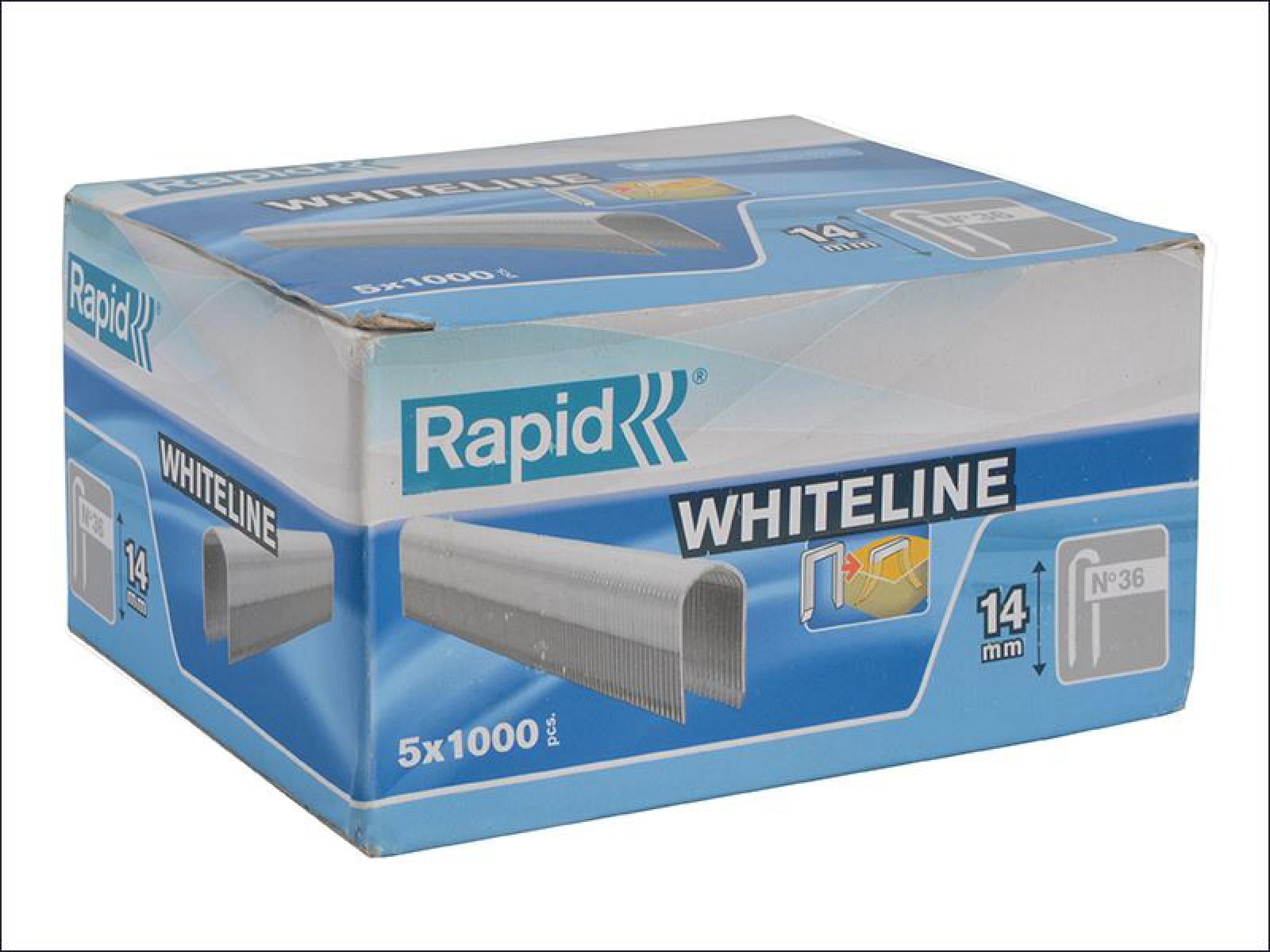 B&Q -  High-Performance Rounded Crown Staples For Low-Voltage 6mm CablesFlatwire No. 36Leg Length 14mm White 5 X 1000 Pieces - Image 4