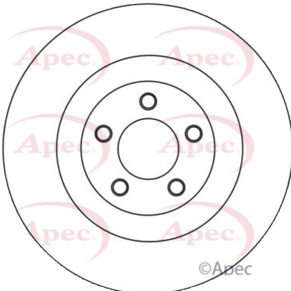 Brake Disc Front Vented Braking 345mm Diameter Fits Chrysler 300C APEC DSK2632
