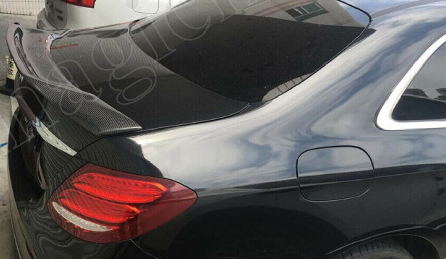 R Style For Mercedes W213 E43 E63 AMG 16-20 Rear Trunk Spoiler Wing Carbon Look