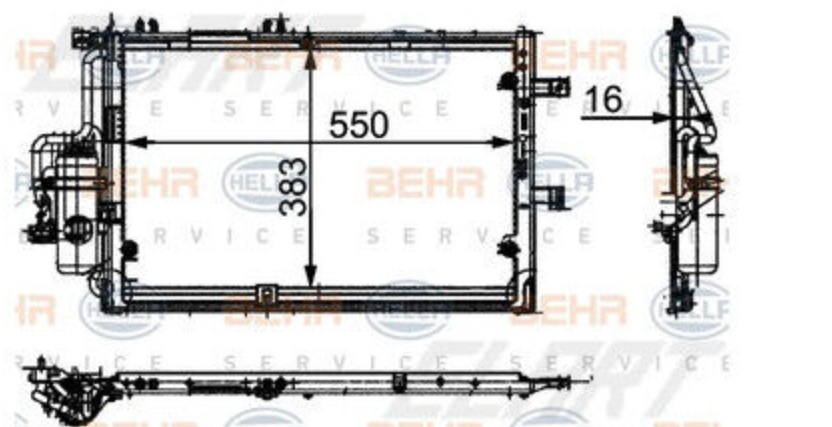 HELLA 8FC 351 300-624 Condenser, air conditioning for OPEL,VAUXHALL