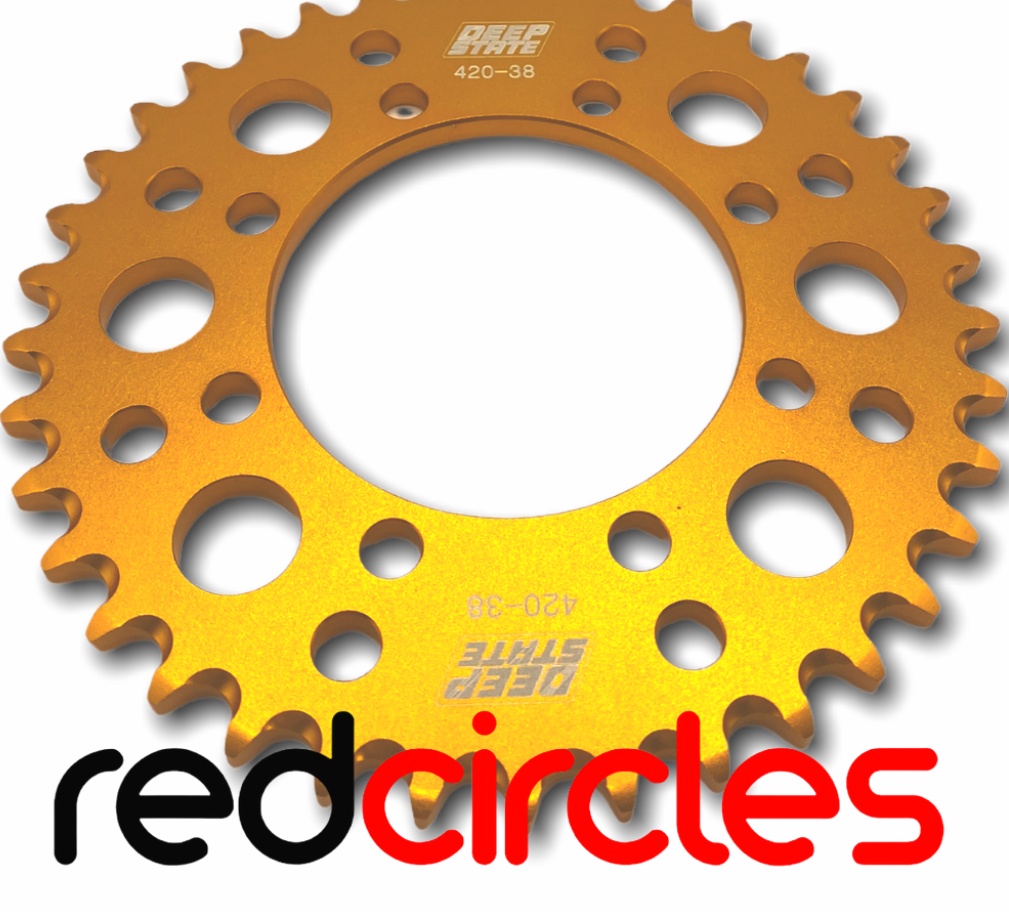 GOLD 38 TOOTH DEEP STATE 420 SDG PIT BIKE REAR SPROCKET Fits STOMP M2R WPB