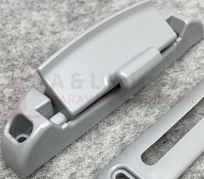 W4 Caravan & Motorhome Overhead Locker Door Catch  - Ash Grey -37851
