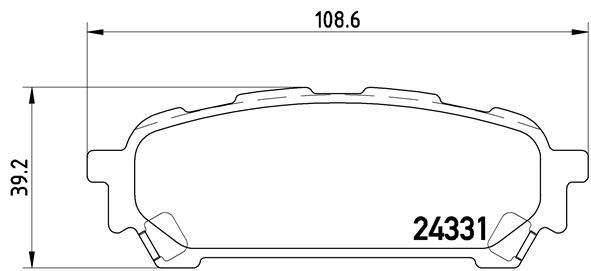 BRAKE PAD SET DISC BRAKE P 78 014 FOR SUBARU EJ22E 2.2L EJ255/EJ251/EJ253 2.5L - Image 22