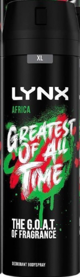 Lynx XL Africa Body Spray 48H Fresh Mandarin & Sandalwood Scent Deo, 24x200ml