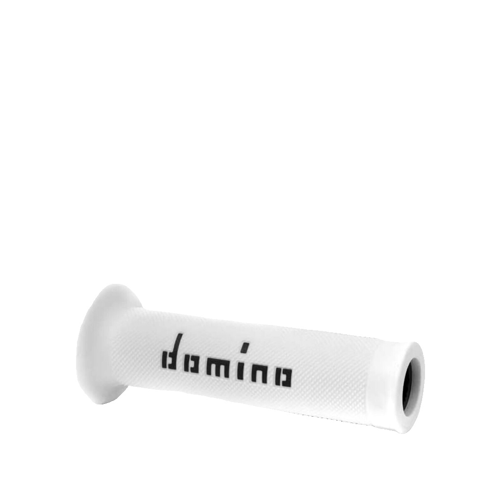 Genuine Domino Red & White Motorcycle Road Racing Grips for Racing Bikes
