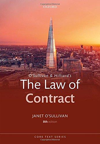 O'Sullivan & Hilliard's The Law of Contract