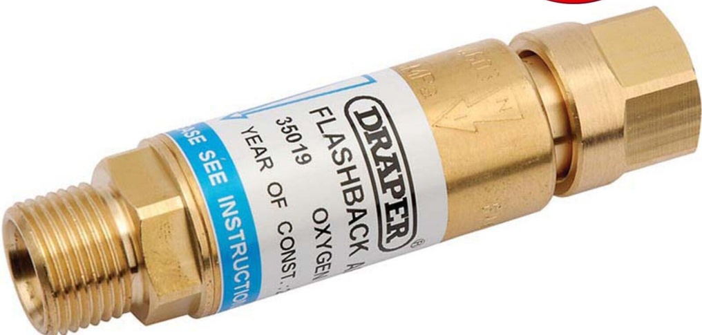 Draper 35019 In-Line Oxygen Flashback Arrestor