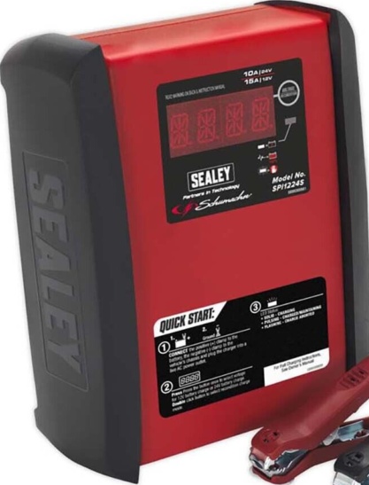 Sealey SPI1224S 12V 15A/24V Intelligent Speed Charge Battery Charger/Maintai
