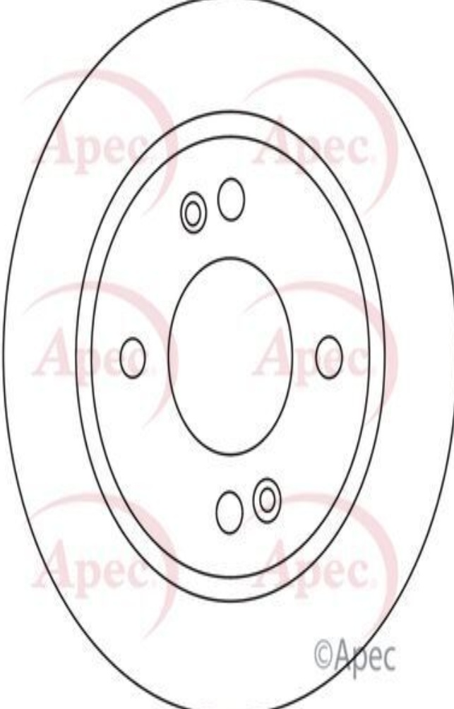 Brake Disc Rear Solid Braking 234mm Outer Diameter Fits Hyundai i10 APEC DSK3216