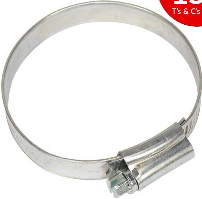 Sealey SHC2X Zinc Plated Hose Clip 44-64mm - Pack of 20