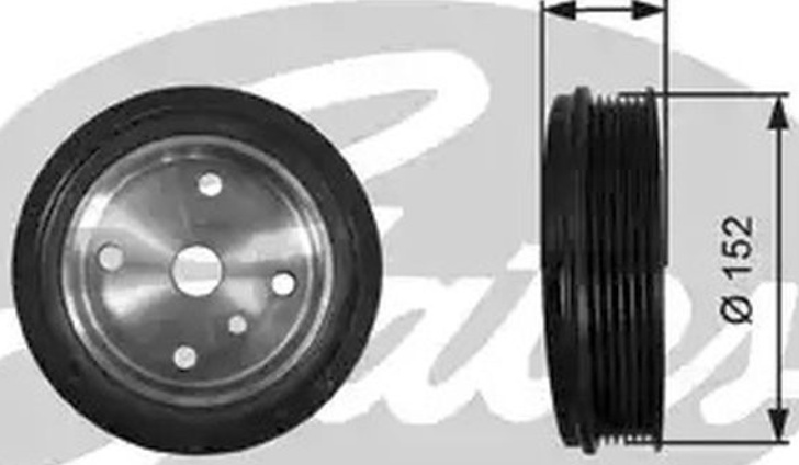 Crankshaft Belt Pulley Belt Drive Fits PC Passenger Car Volvo GATES TVD1137