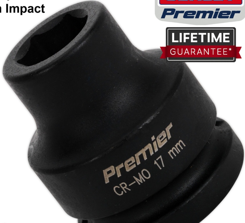 Sealey IS3417 Premier Impact Socket 3/4""Sq Drive 17mm