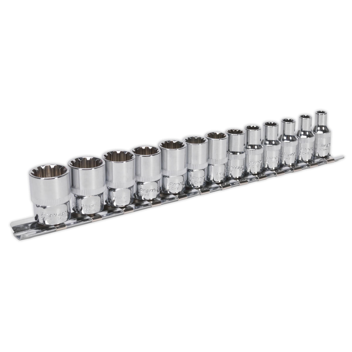 Sealey AK69813 Premier Total Drive Socket Set 1/4""Sq Drive 13pc