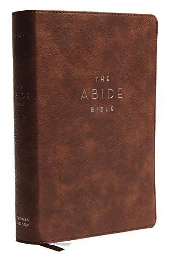 NKJV, Abide Bible, Leathersoft, Brown, Red Letter, Comfort Pr... -