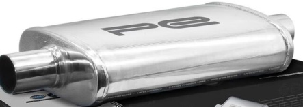1.75 inch 3.5 x 7 Oval x 14 inch Exhaust Silencer Muffler 304 Stainless Steel