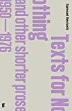 Texts for Nothing and Other Shorter Prose, 1950-1976