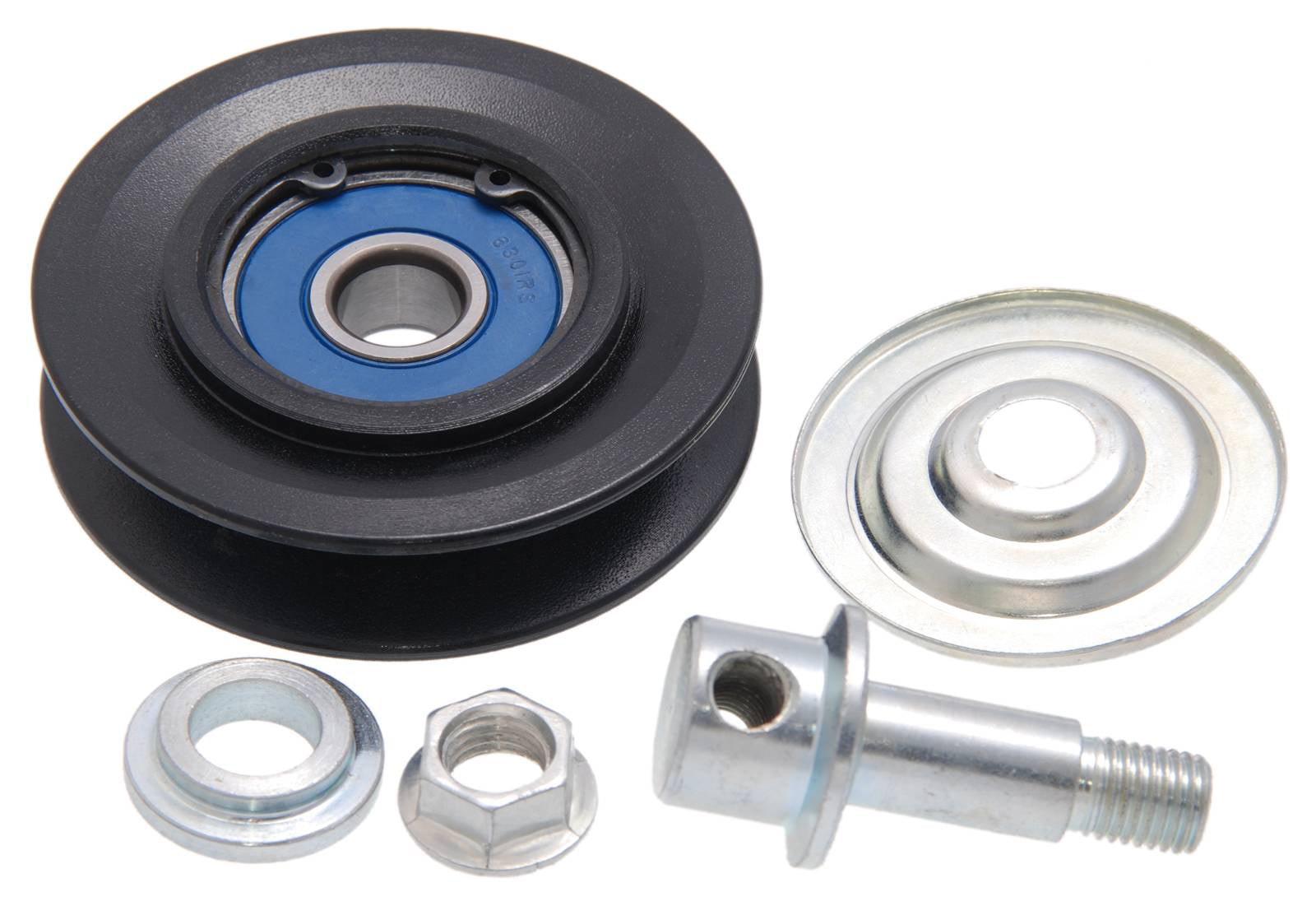 FEBEST 0187-FZJ80 Tensioner Pulley, V-ribbed belt for LEXUS,TOYOTA,TOYOTA (FAW)