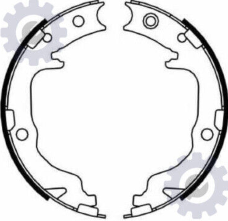 Original METZGER Brake Shoe Set Parking Brake KR 347X For Opel