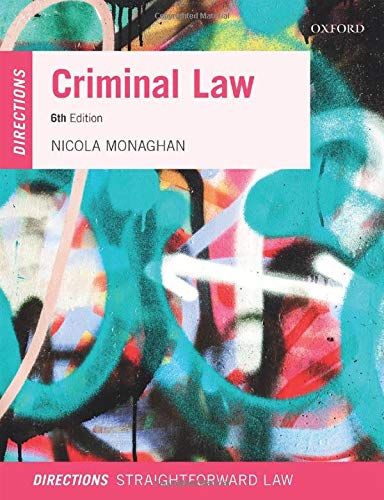 Criminal Law Directions By Nicola Monaghan. 9780198848783