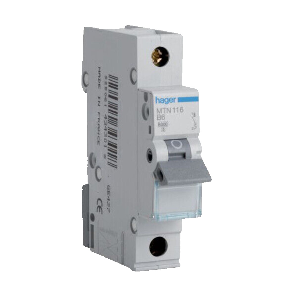 Hager MCB MTN116 16 Amp SP MCB Miniature Circuit Breaker 16A