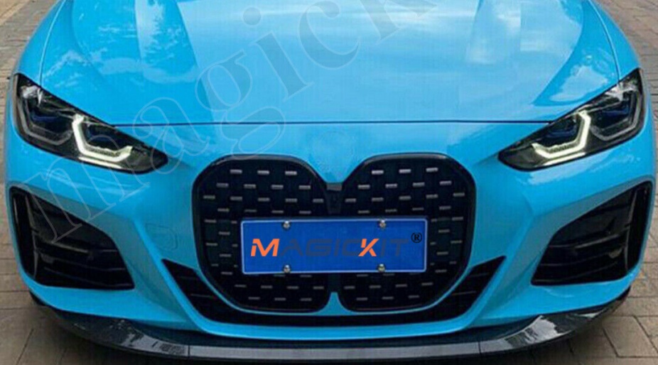 For BMW 4 Series G22 G23 M-Sport Carbon Look Front Bumper Lip Spoiler Splitters