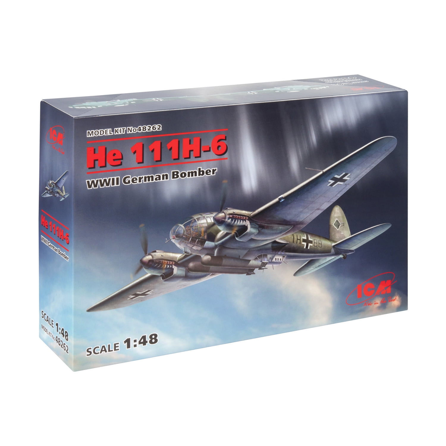 Icm 48262 - 1:48 He 111H-6, WWII German Bomber - New