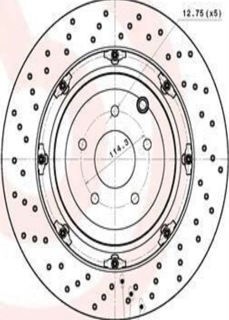 2x Brake disc perforated/vented 09.A190.13 BREMBO for NISSAN GT-R
