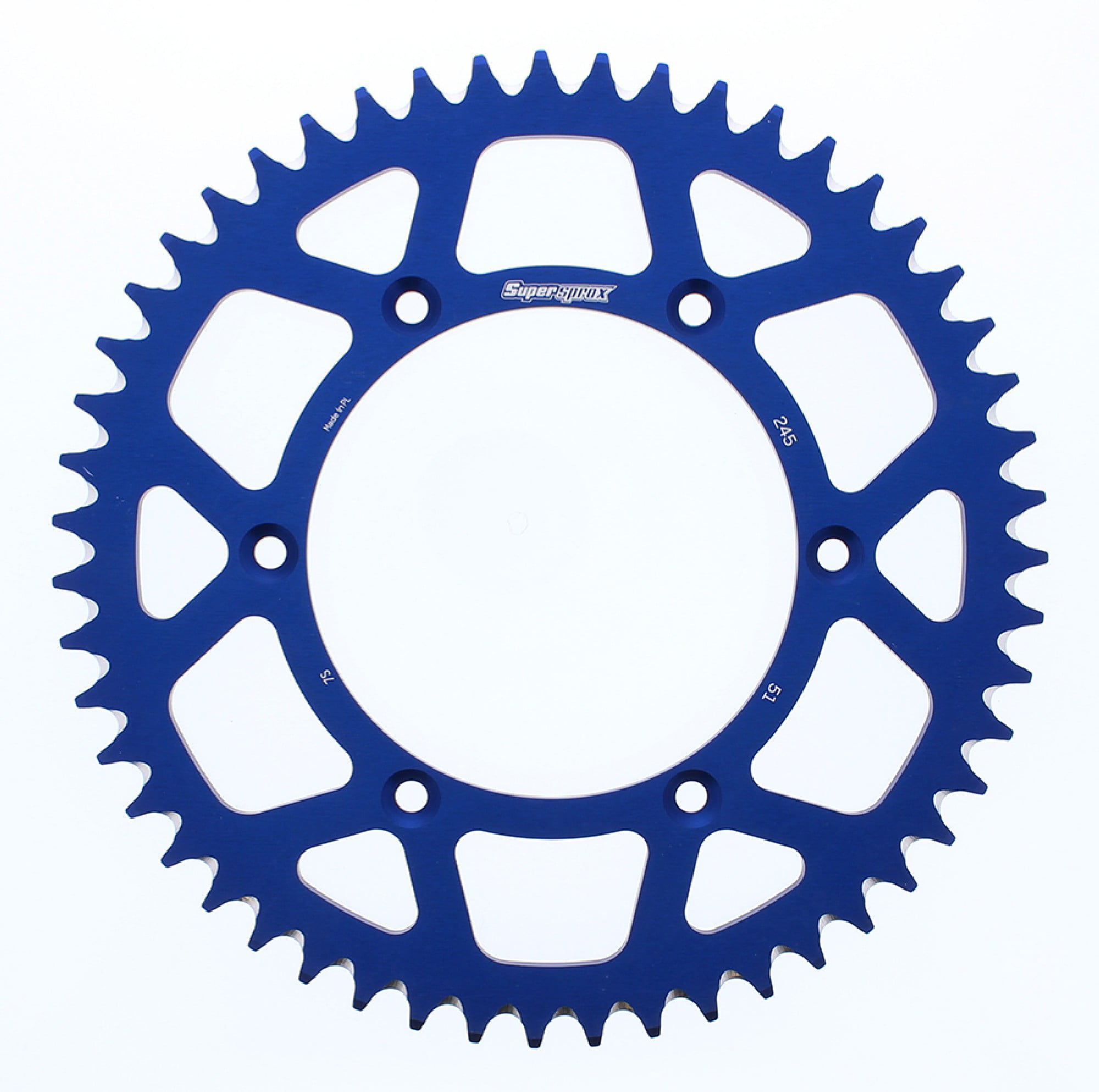 Supersprox Blue Aluminum Crown 51D For Motorcycle Parts Accessories