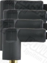 Performance 8mm HT Leads 4 Cylinder In Black Land Rover Series Triumph MG 1500