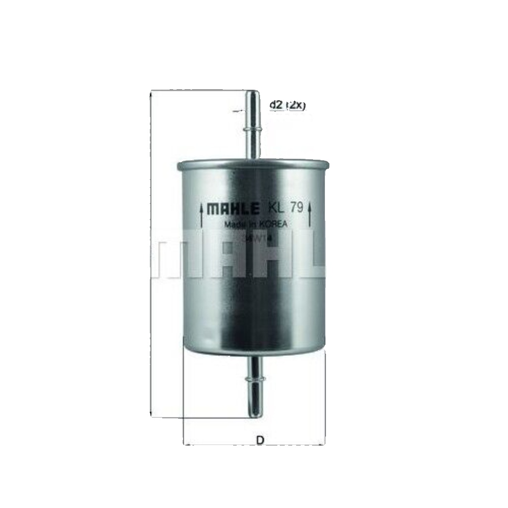 Genuine MAHLE Replacement Engine In-Line Fuel Filter KL 79