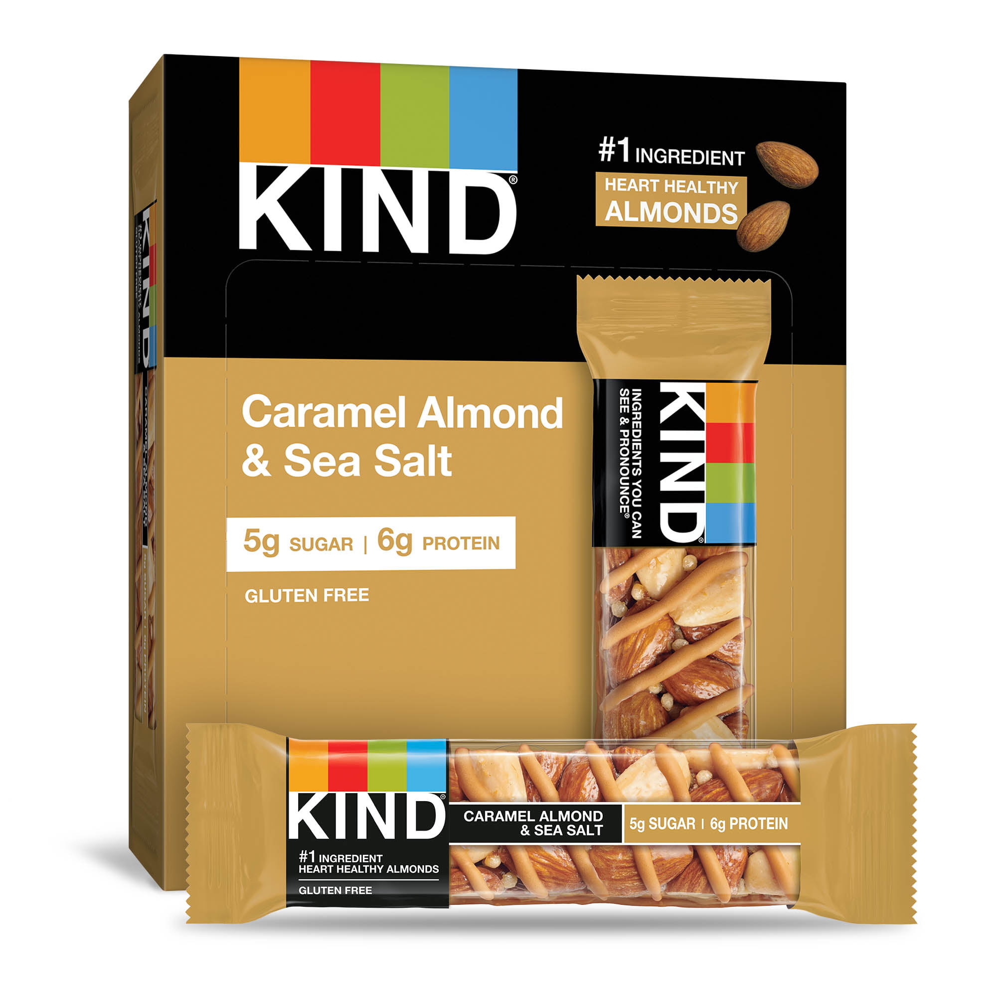 Kind Bars , Caramel Almond & Sea Salt, 12 Bars, 1.4 Oz (40 G) Each