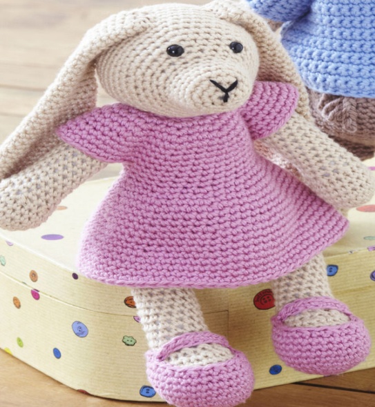 Crochet Pattern to make Bear or Rabbit Teddy Toy King Cole Double Knit DK 9126