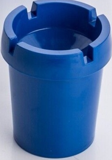 6x Ashtray Storm Smoke-Free Drink Holder Blue Plastic