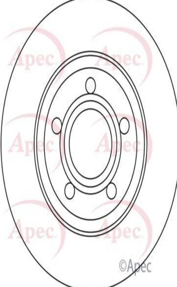APEC DSK638 Brake Disc Front Solid 280mm Outer Diameter 46mm Height Fits Audi A4