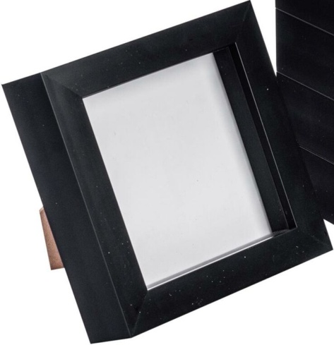 Nicola Spring 3D Box Photo Frames - 4 x 4"" - Black - Pack of 5