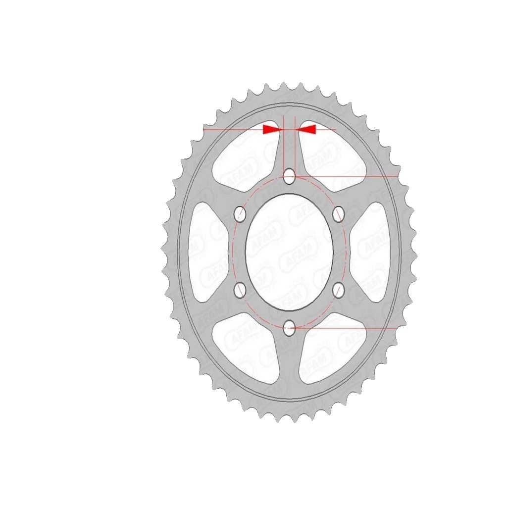 Kawasaki ZX12R A1-B4 2000-2006 AFAM Steel Rear Sprocket Standard 46T