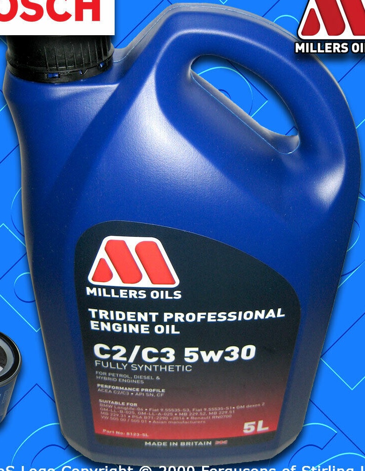 SERVICE KIT for PEUGEOT 206 2.0 HDI OIL FILTER +5w30 FS C2/C3 OIL (1999-2007)