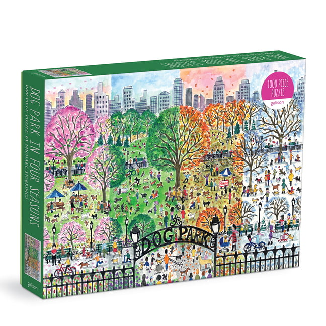 Michael Storrings Dog Park in Four Seasons 1000 Piece Jigsaw Puzzle
