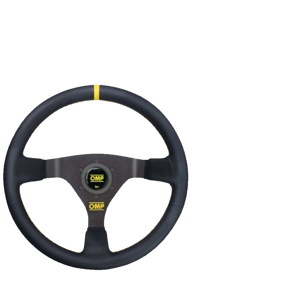 OD/1980/N OMP WRC STEERING WHEEL SMOOTH LEATHER 350mm - NEW GENUINE OMP WHEEL!