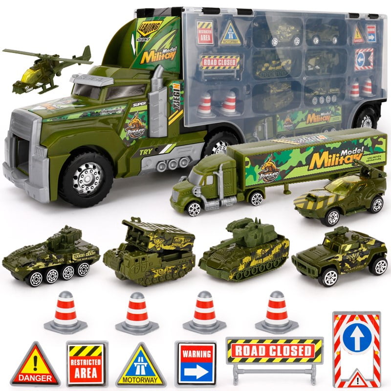 Big Daddy Military Army Transport Toy Truck – Emergency Quick Release Action