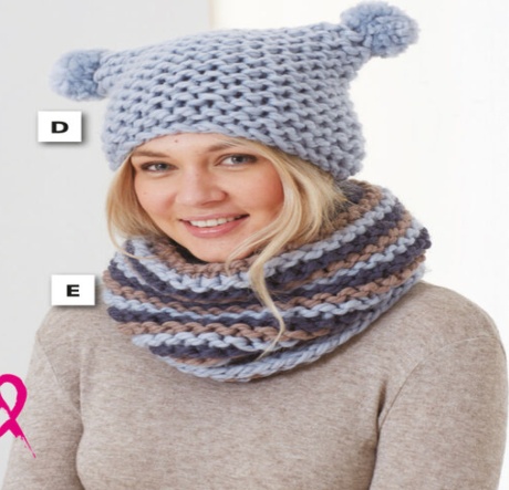 Knitting Pattern Easy Knit Snood Scarf Hat King Cole Rosarium Mega Chunky 5755