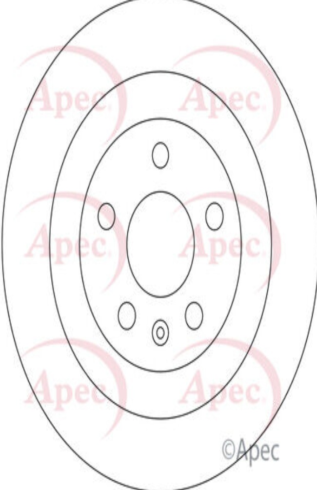 APEC DSK3387 Brake Disc Rear Solid 302mm Outer Ø Fits Volvo S90 V60 V90