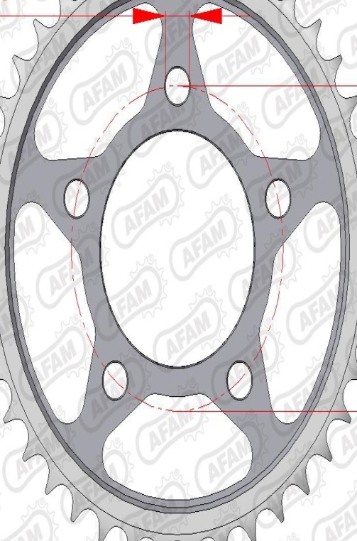 AFAM Standard Steel Crown 10605-Step 530 For Motorcycle Parts Accessories