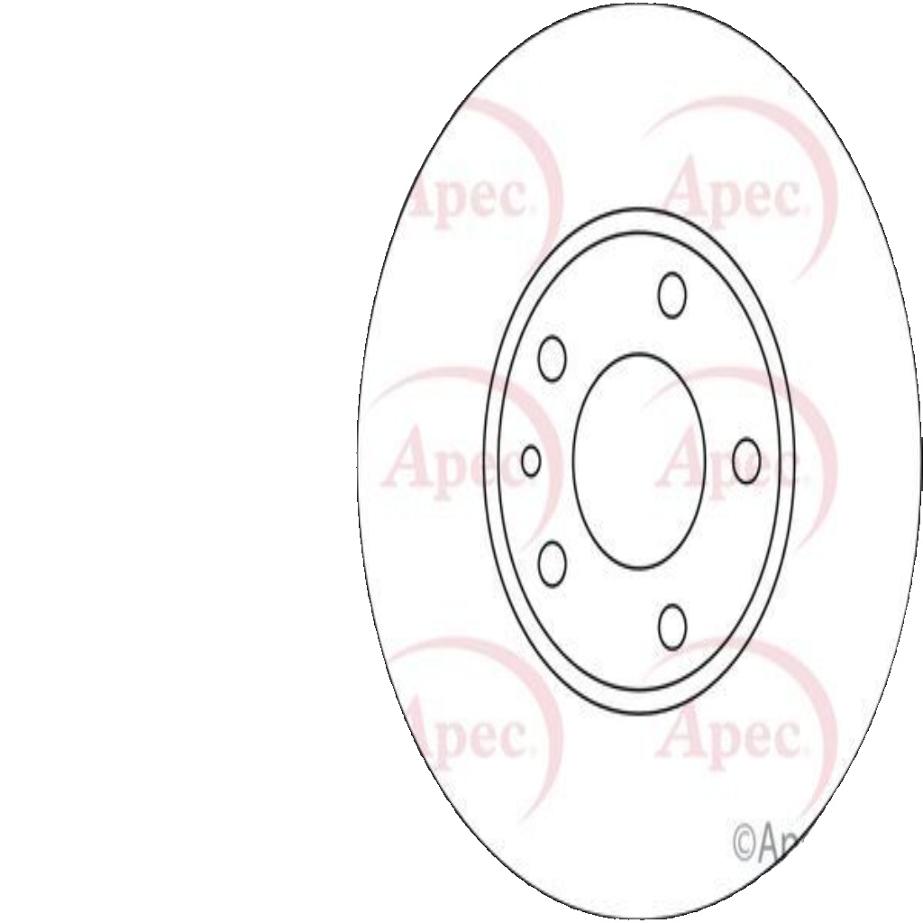 Brake Disc APEC DSK743 Rear Fits Alfa Romeo Lancia 147 156 164 Delta Thema