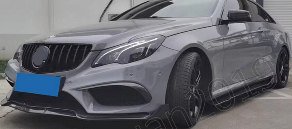 Carbon Look Front Bumper Splitter Lip For Mercedes E-Class W207 C207 Coupe 14-16
